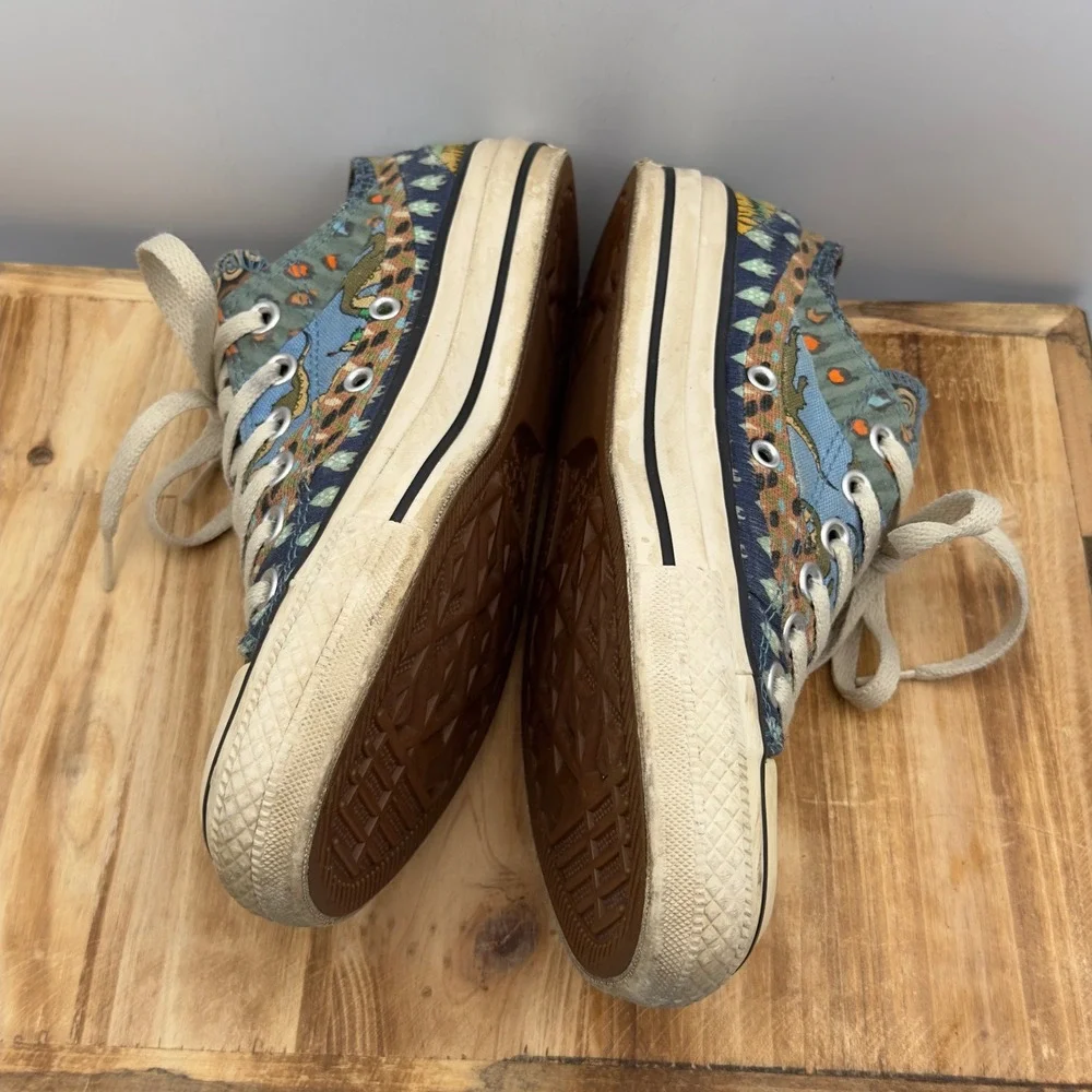 Converse All Star Dinosaur Multi Color Low Top 2008 Womens 6.5 Rare Sneakers